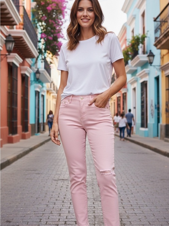Denim - Zara Women's Pink Denim Jeans Sz 6